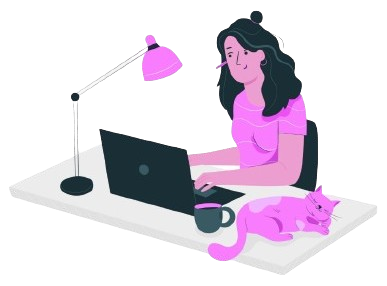 Women with a computer